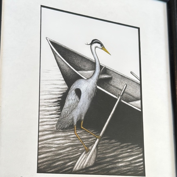 Birds on things row versus Wade Black and White Geometric Nautical Drawi… - Picture 6 of 10